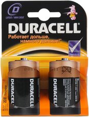 Батарейка Duracell Basic (D, Alkaline, 2 шт)