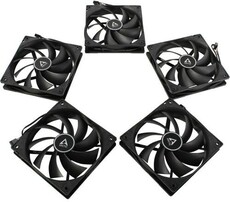 Arctic Cooling F12 PWM PST Black Value 5 Pack