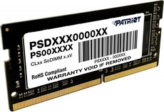 Оперативная память 4Gb DDR4 2666MHz Patriot Signature SO-DIMM (PSD44G266682S)