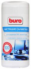Buro чистящие салфетки для экранов и оптики, туба 100 шт (BU-TSCREEN)